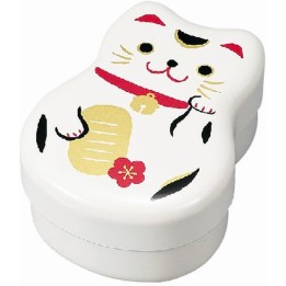 Boîte Bento Maneki-neko Blanc 2 Étages Tatsumiya Import Japon