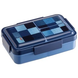 Skater 850ml Antibacterial Bento Box Denim Pattern Japanese Import
