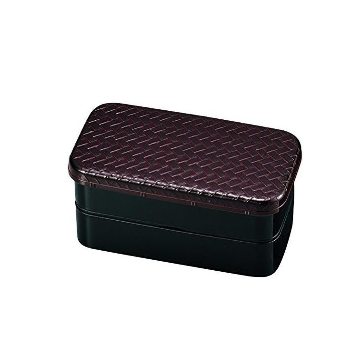 HAKOYA Boîte Bento 2 Étages Ajiro 500ml Marron - Import Japon