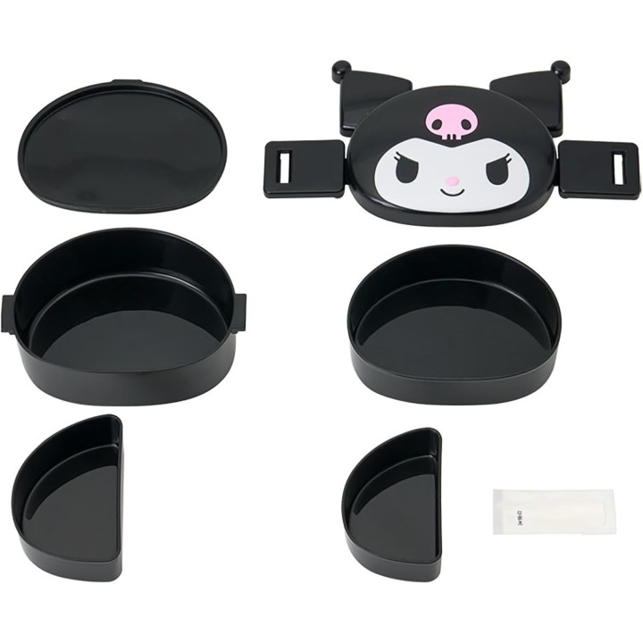 Sanrio Kuromi Boîte Bento 2 Étages Visage 540ml - Import Japon