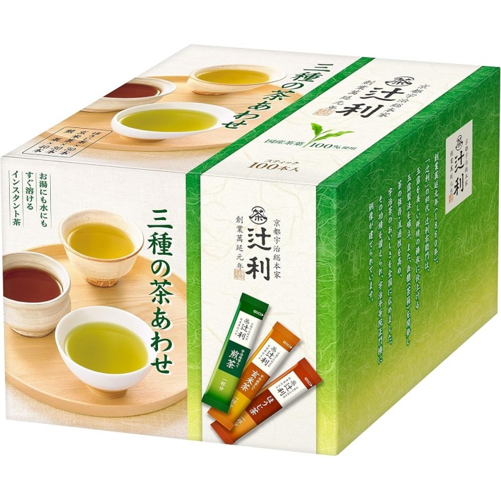 Tsujiri Thé Instantané 3 Variétés - Import Japon
