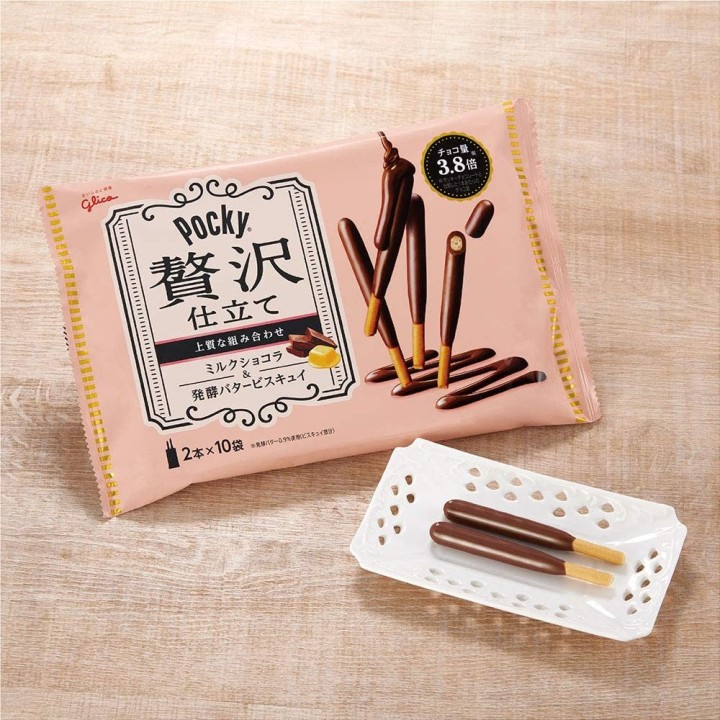 GLICO - Pocky Deluxe - Milk & Butter Chocolate | Cookingsan.com