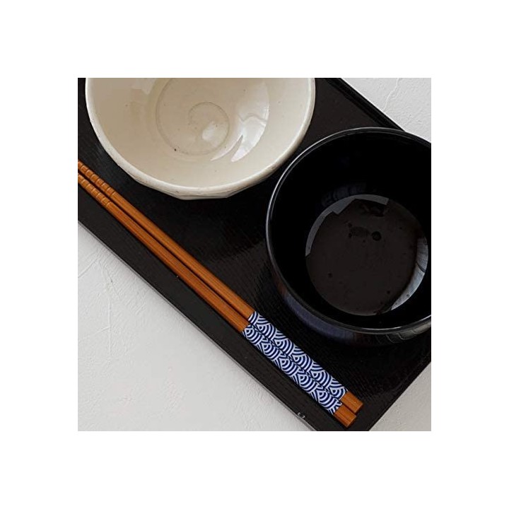 Japanese Chopsticks with Blue Pattern - 5 Pairs - Sunlife - Cooking San