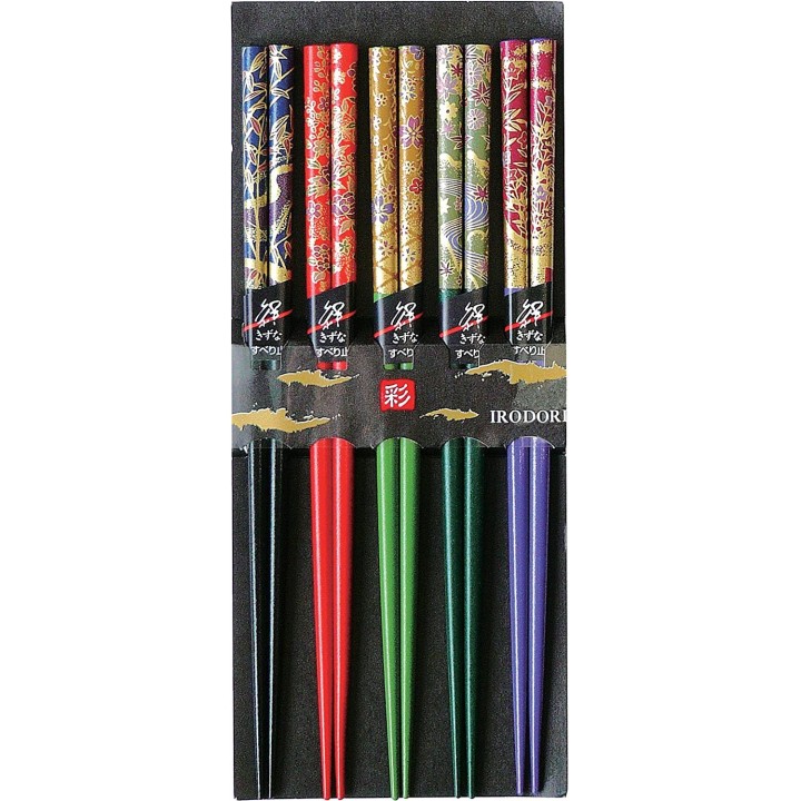 SUNLIFE - Baguettes à motifs japonais (5 paires)