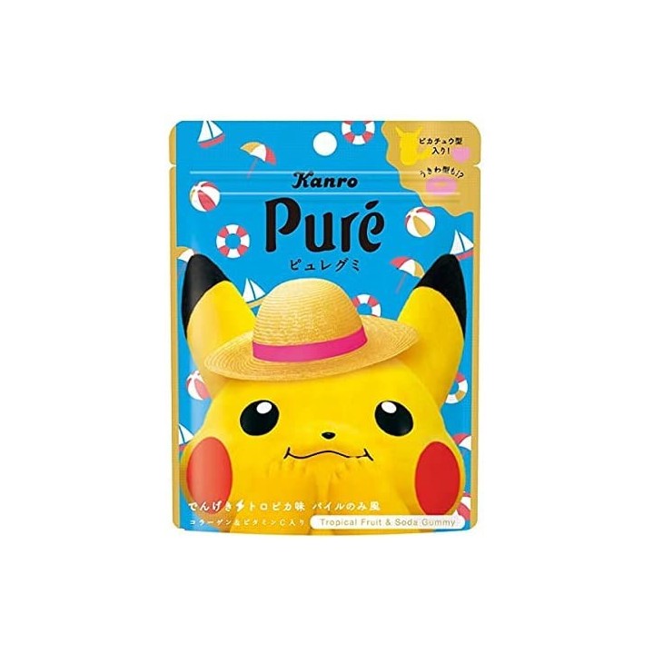KANRO - Puré Pokémon Bonbons Saveur Tropicale 56g