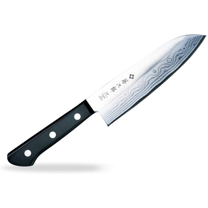 TOJIRO - DP Damascus Santoku F-331 Couteau japonais Acier inoxydable VG10 - 170mm