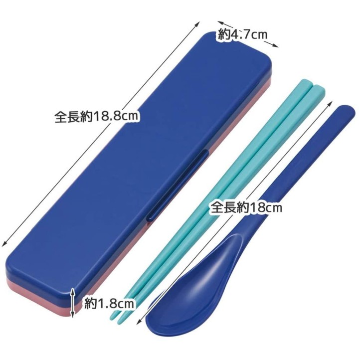 SKATER - Baguettes et Cuillère à Bento Bleues & Roses CCS3SAAG