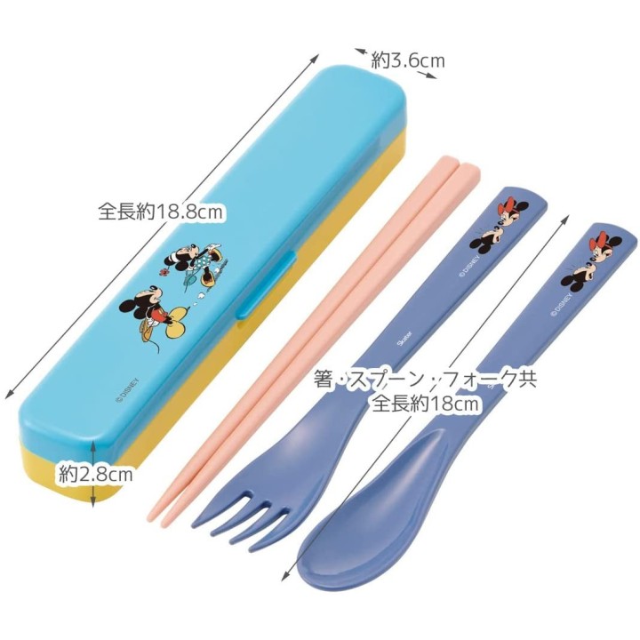 SKATER – DISNEY Mickey & Minnie – Bento-Stäbchen, Gabel und Löffel TAC1AG-A