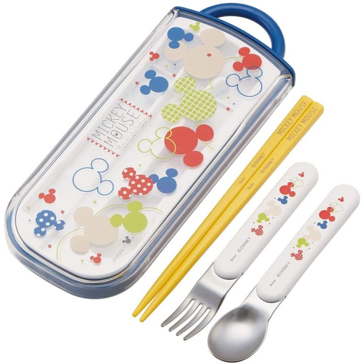 SKATER - DISNEY Mickey - Baguettes, Fourchette et Cuillère à Bento TCS1AM-A