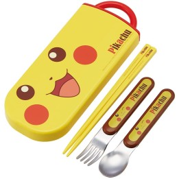 SKATER - POKEMON Pikachu - Bento Chopsticks, Fork & Spoon TACC2AG-A