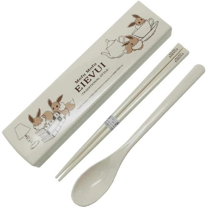 KAMIO JAPAN - POKEMON Evoli - Baguettes et Cuillère à Bento 26544