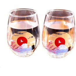 MARUMO TAKAGI - Verres Magiques - Cerisiers en fleurs (sakura) & Mont Fuji