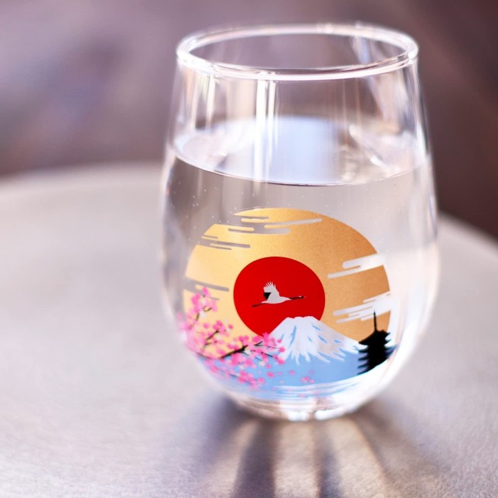 MARUMO TAKAGI - Verres Magiques - Cerisiers en fleurs (sakura) & Mont Fuji