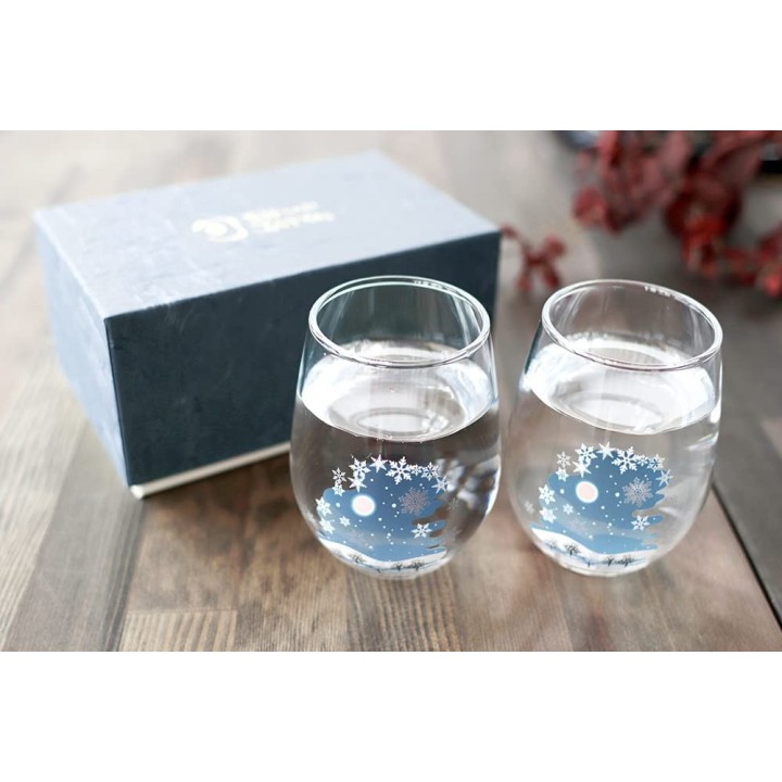 Verres Magiques - L62 x P62 x H102 - Flocons Hiver - Marumo Takagi - Cooking San
