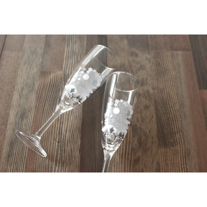 Magic Champagne Flutes - Winter | Cookingsan.com