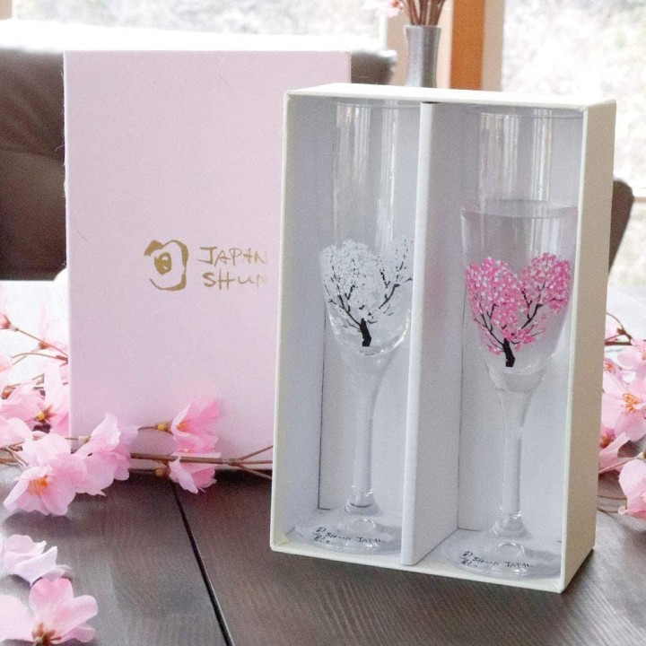 MARUMO TAKAGI - Magic Champagne Flutes - Spring Sakura (cherry blossoms)
