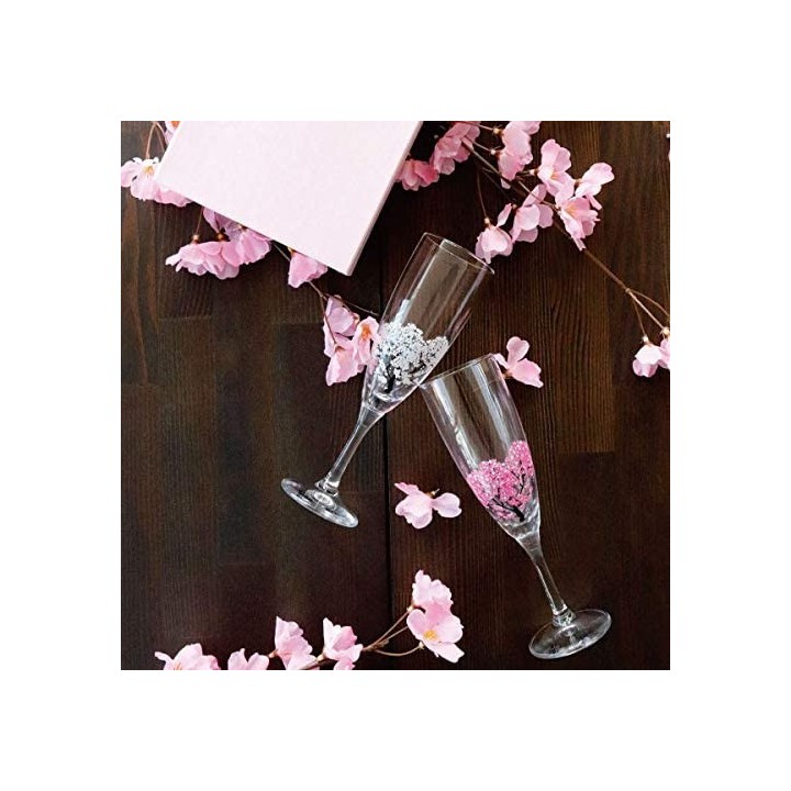 Flûtes à Champagne Magiques - Printemps Sakura | Cookingsan.com
