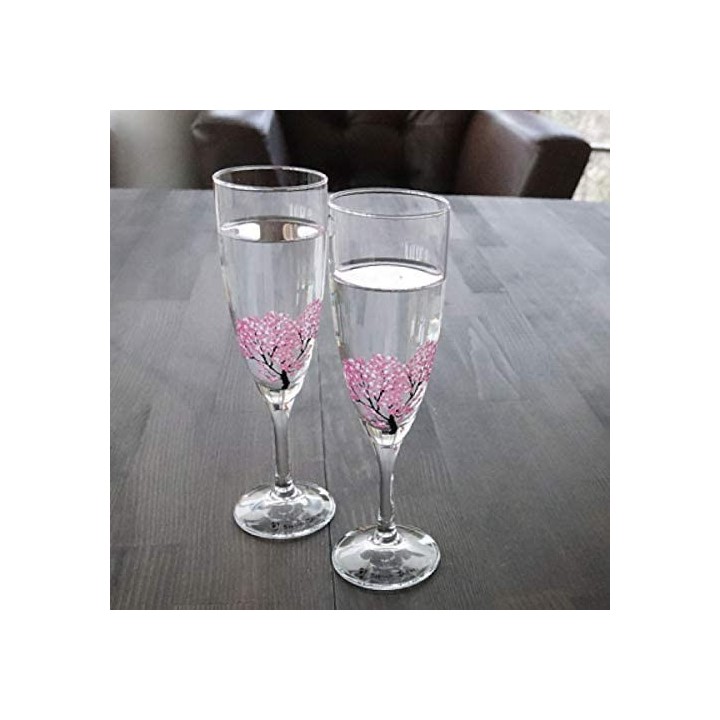 Sakura Spring Magic Champagne Flutes | Cookingsan.com