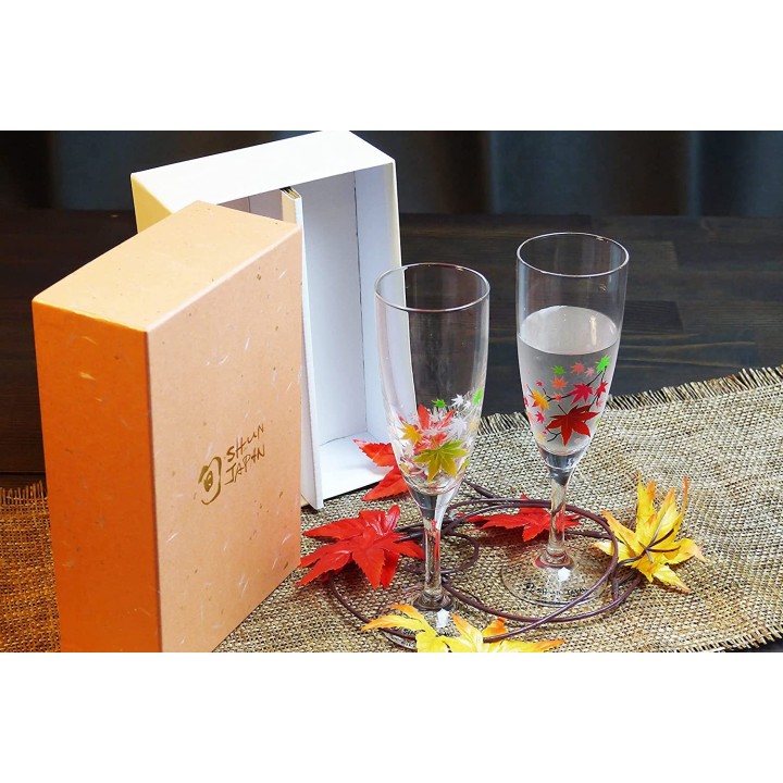 Magic Champagne Flutes - Automne Momiji | Cookingsan.com