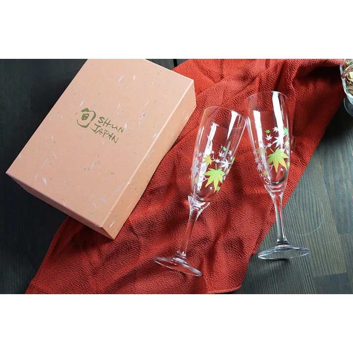Magic Champagne Flutes - Automne Momiji | Cookingsan.com
