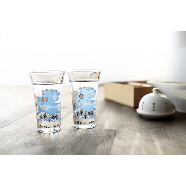 Winter Snow Magic Sake Glasses | Cookingsan.com