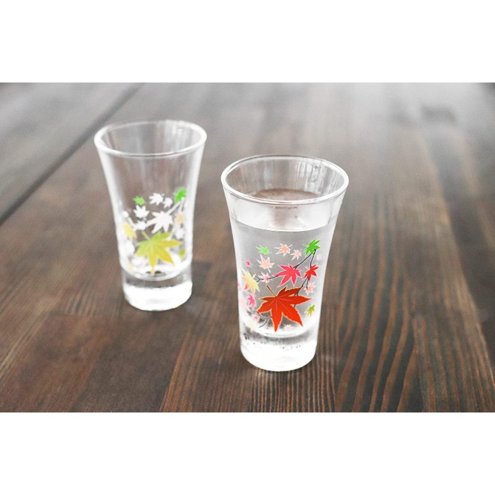 MARUMO TAKAGI - Magic Sake Glasses - Autumn Momiji (maple leaves)