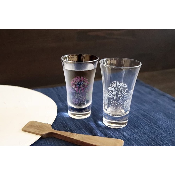 Magic Sake Glasses - Summer Hanabi | Cookingsan.com