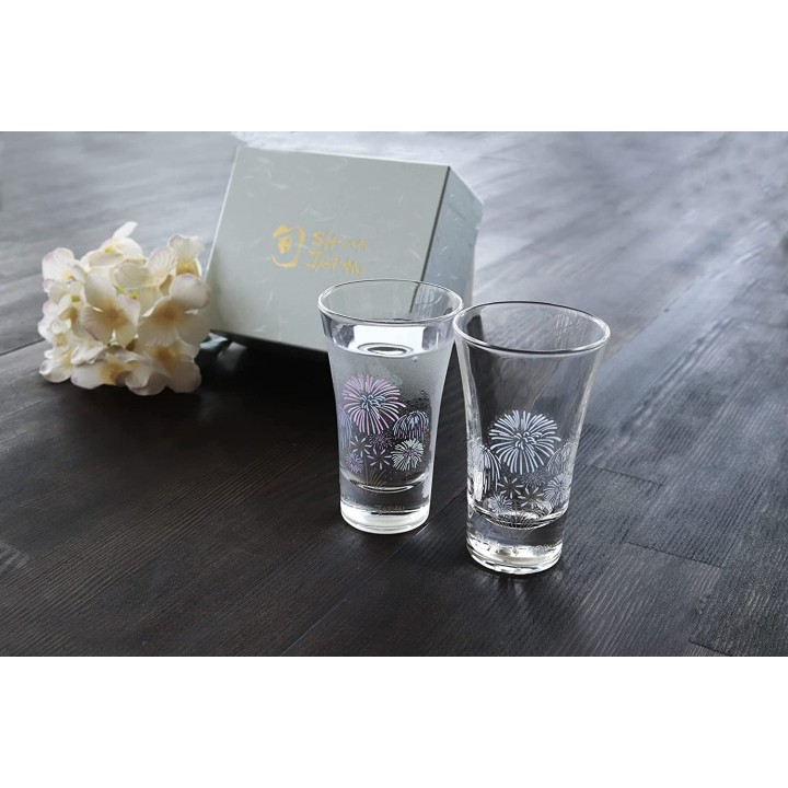MARUMO TAKAGI - Verres Magiques à Sake - Été Hanabi (feux d'artifice)