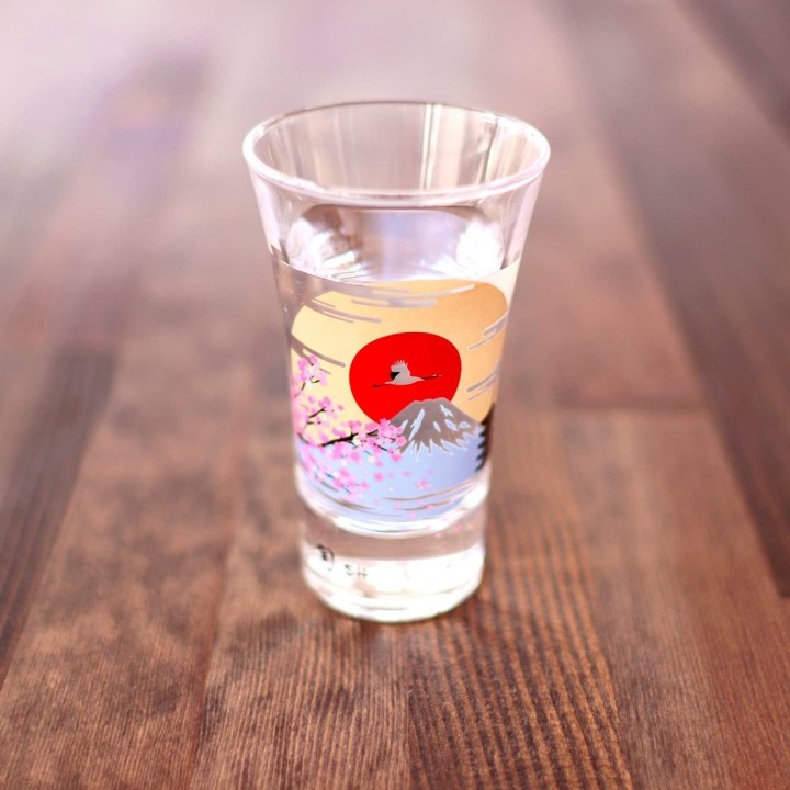 MARUMO TAKAGI - Verres à Sake Magiques - Cerisiers en fleurs (sakura) & Mont Fuji