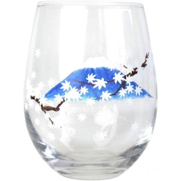 KINTOUEN - Magic Glass - Maple leaves (momiji) & Mount Fuji