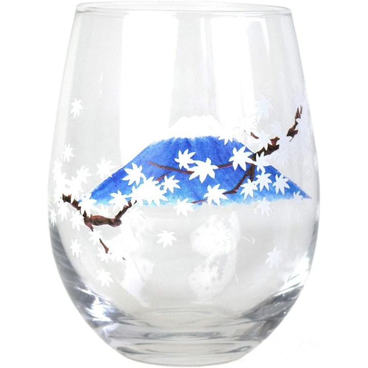 KINTOUEN - Verre Magique - Feuilles d'érable (momiji) & Mont Fuji
