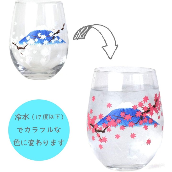 Verre Magique - Feuilles d'érable & Mont Fuji | Cookingsan.com