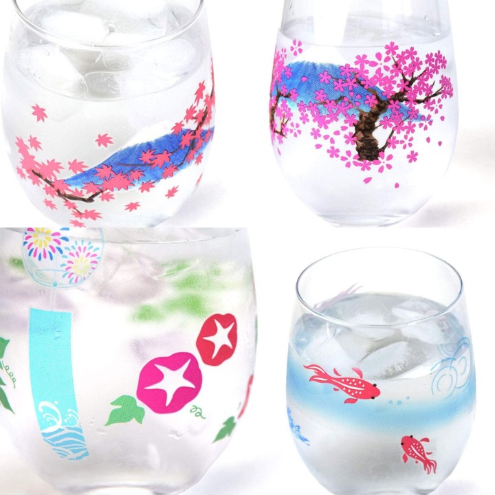Verre Magique - Feuilles d'érable & Mont Fuji | Cookingsan.com