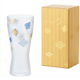 ADERIA - Beer Glass - Waves & Birds (Nami Chidori) 6662