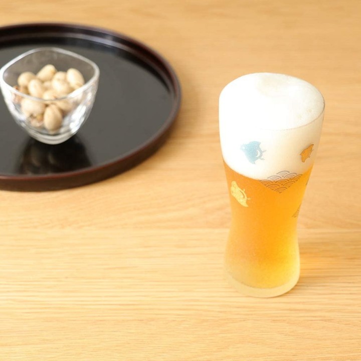 ADERIA - Verre à Bière - Vagues & Oiseaux (Nami Chidori) 6662