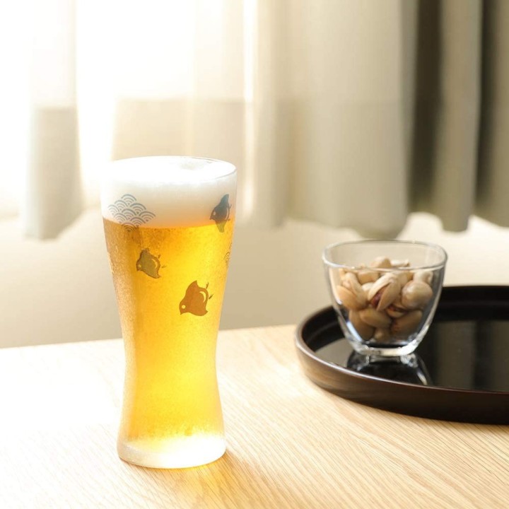 ADERIA - Verre à Bière - Vagues & Oiseaux (Nami Chidori) 6662