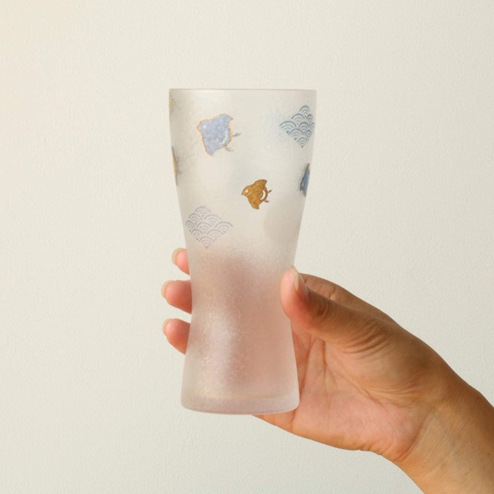 ADERIA - Verre à Bière - Vagues & Oiseaux (Nami Chidori) 6662