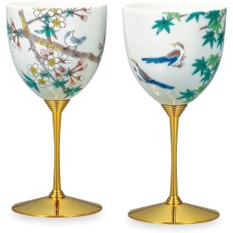 INO SEIHOU - Kutani-Yaki Wine Glasses