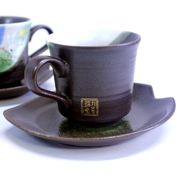 INO SEIHOU - Tasses à Café & Coupelles en Kutani-Yaki