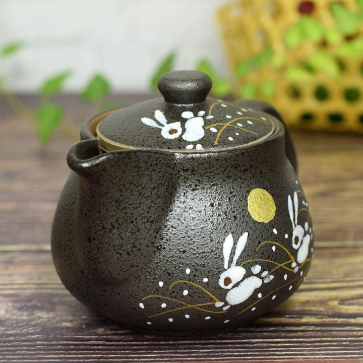 INO SEIHOU - Théière en Kutani-Yaki & Infuseur - Lapins