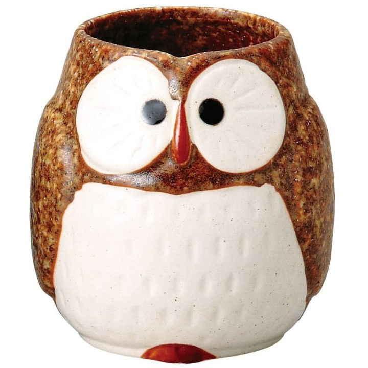 YAMASA-SAKAI - SOBOUGAMA Verre à Thé - Chouette Marron
