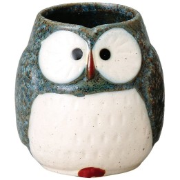 YAMASA-SAKAI - SOBOUGAMA Tea Cup - Blue Owl