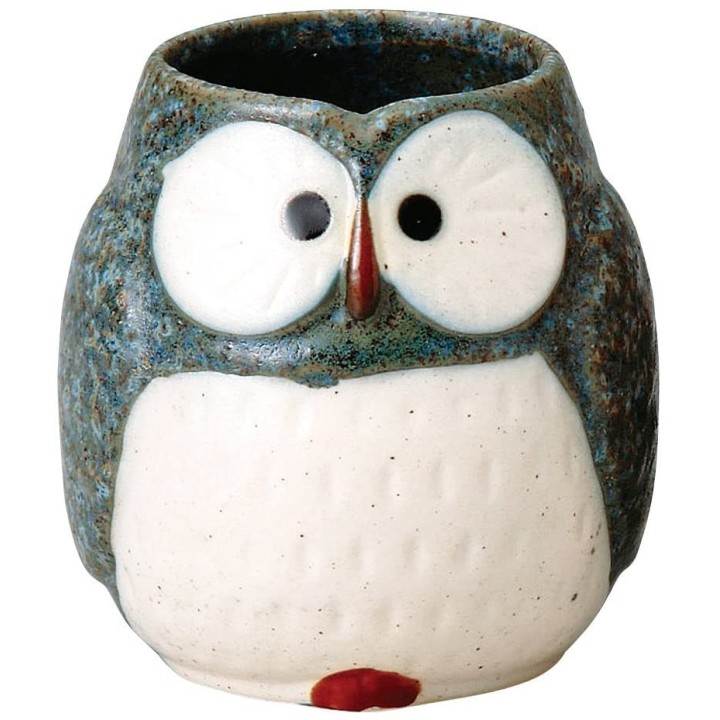 YAMASA-SAKAI - SOBOUGAMA Verre à Thé - Chouette Bleue