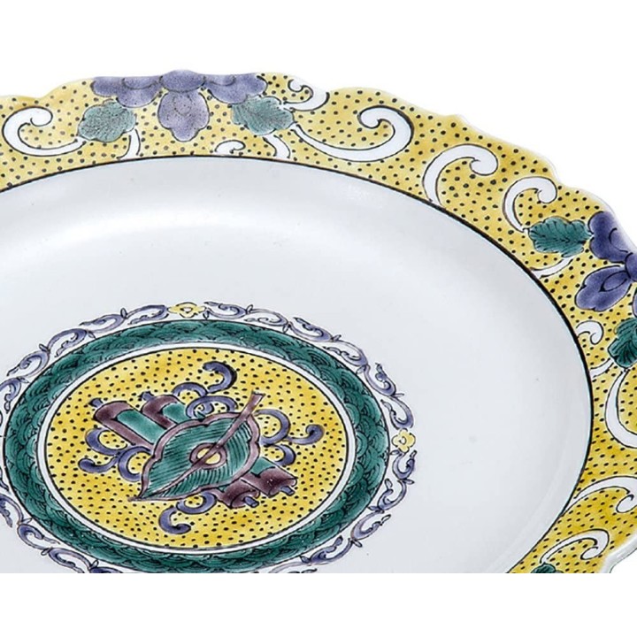 INO SEIHOU - Kutani-Yaki Large Plate K5-371