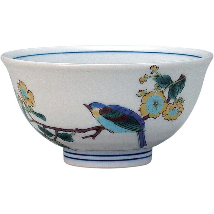 INO SEIHOU - Bol en Kutani-Yaki - Oiseau & Fleurs de Prunier N59-11
