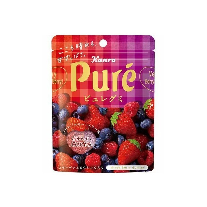 KANRO - Puré Bonbons aux Fruits Rouges 56g