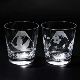 TABURO - Verres Mont Fuji (Edo Kiriko) TB0036-32/0036-33