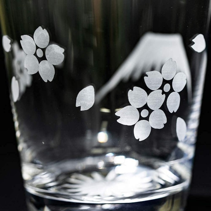 Verres Mont Fuji (Edo Kiriko) | Cookingsan.com