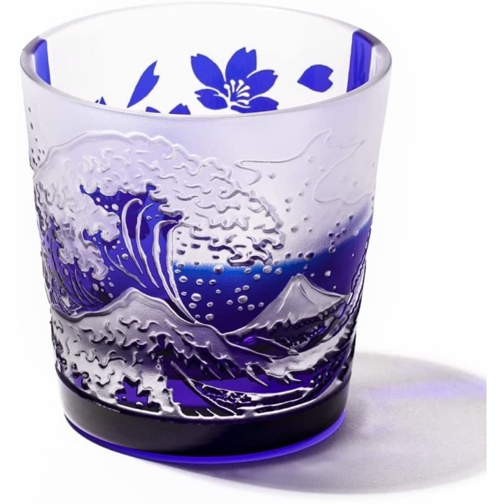 TABURO - Blue Glass Hokusai (Edo Kiriko) TB022-206B