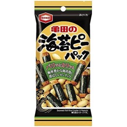 KAMEDA SEIKA - Crackers de Riz à l'Algue Nori & Cacahuètes Pack 39g x 10
